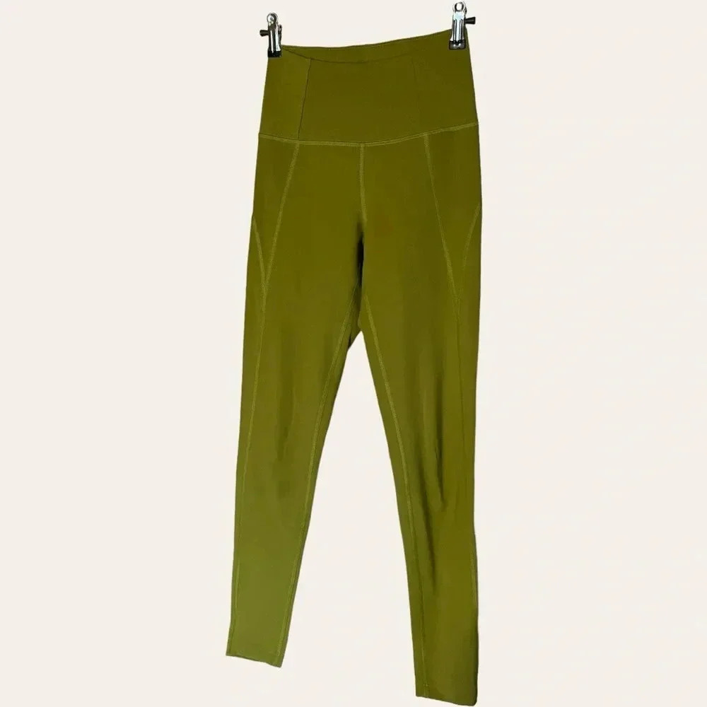 Girlfriend Collective high waist compressive leggings in Ivy - XS 28.5” length - Picture 7 of 8